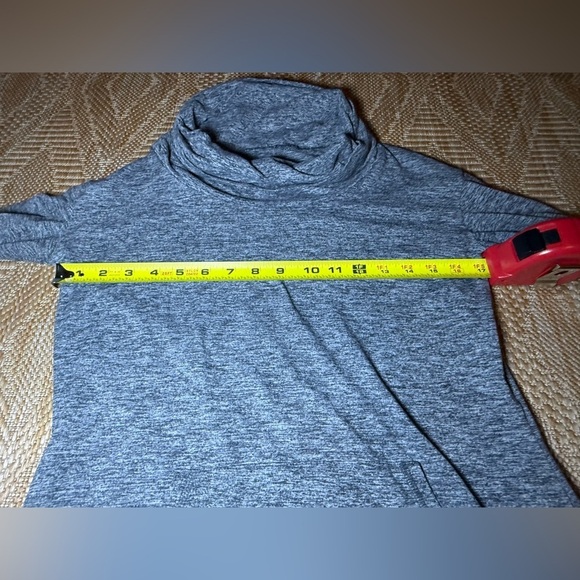 Aerie Just Add Leggings Cowl Neck Pullover Long Sleeve Gray Sweater,Size XS - Picture 9 of 11